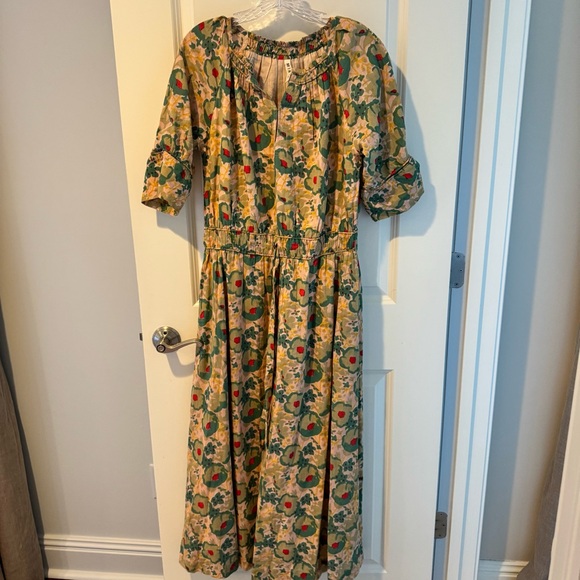 Mirth Vienna Drawstring Waist Dress Rose Bloom | L - Picture 4 of 9